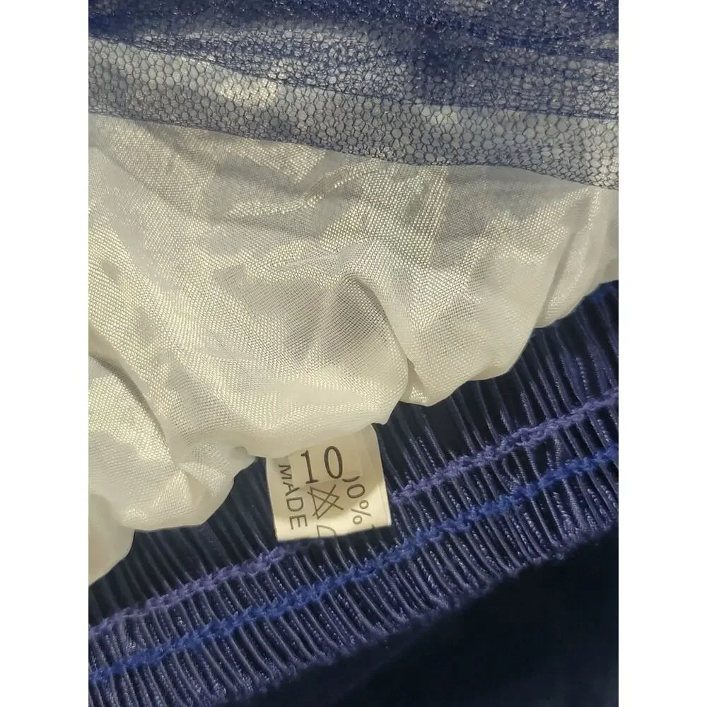 Girls Navy Blue Tulle Tutu Skirt Layered Dance Ballet Dress Up Party Size 10...